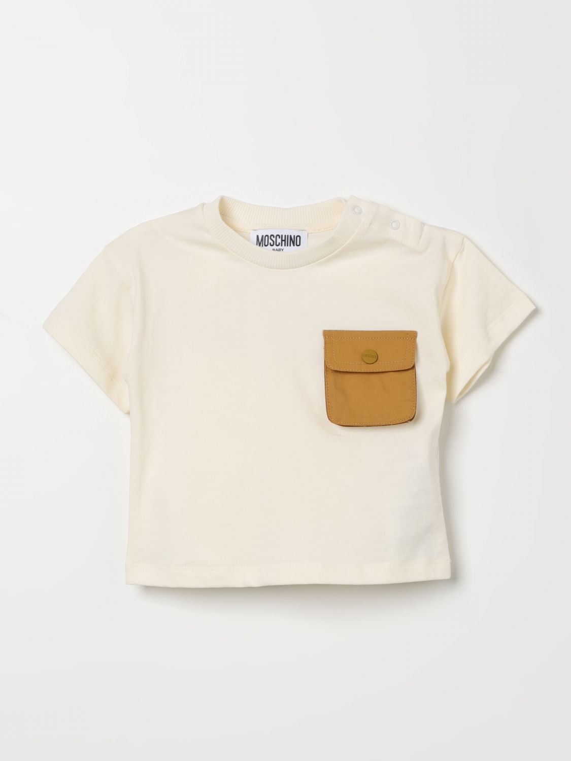 Shop Moschino Baby Shirt  Kids Color Cream