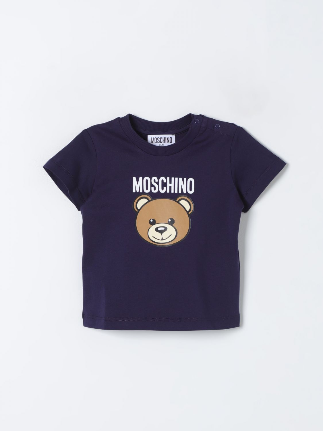 Shop Moschino Baby T-shirt  Kids Color Blue 1
