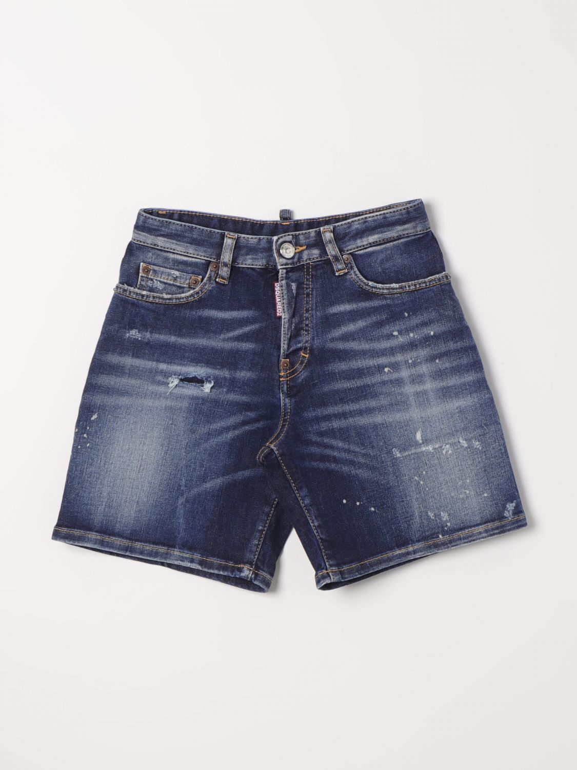 Shop Dsquared2 Junior Shorts Dsquared2 Kids Color Denim