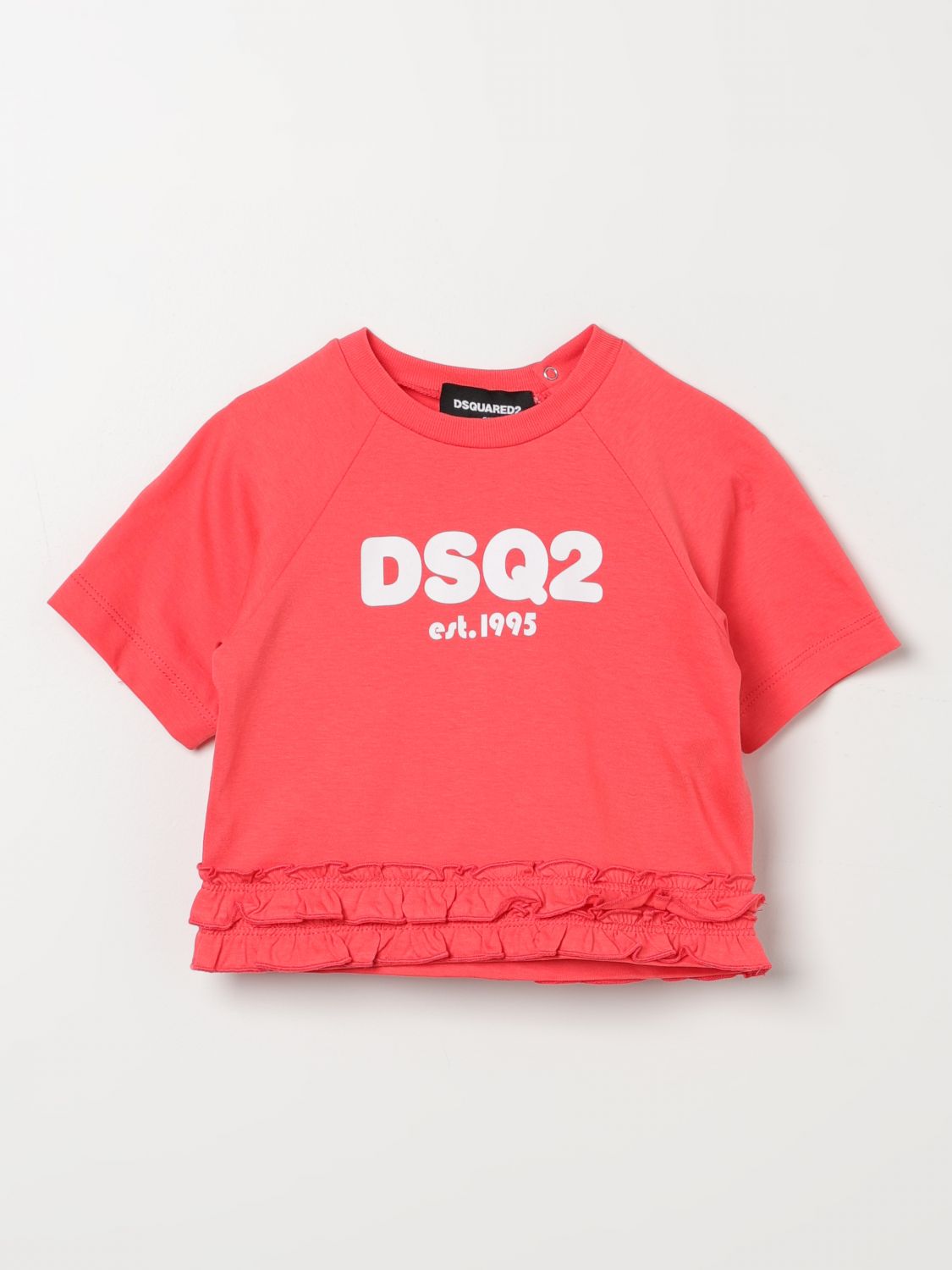 T恤 DSQUARED2 JUNIOR 儿童 颜色 珊瑚色