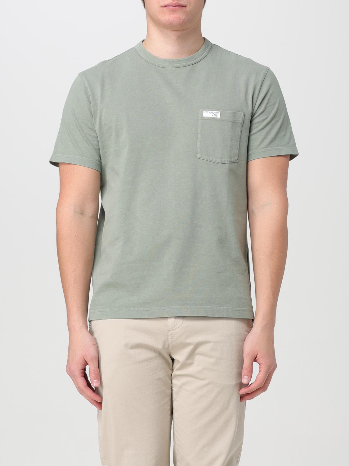 Fay T-shirt Men Color Grey In Grey