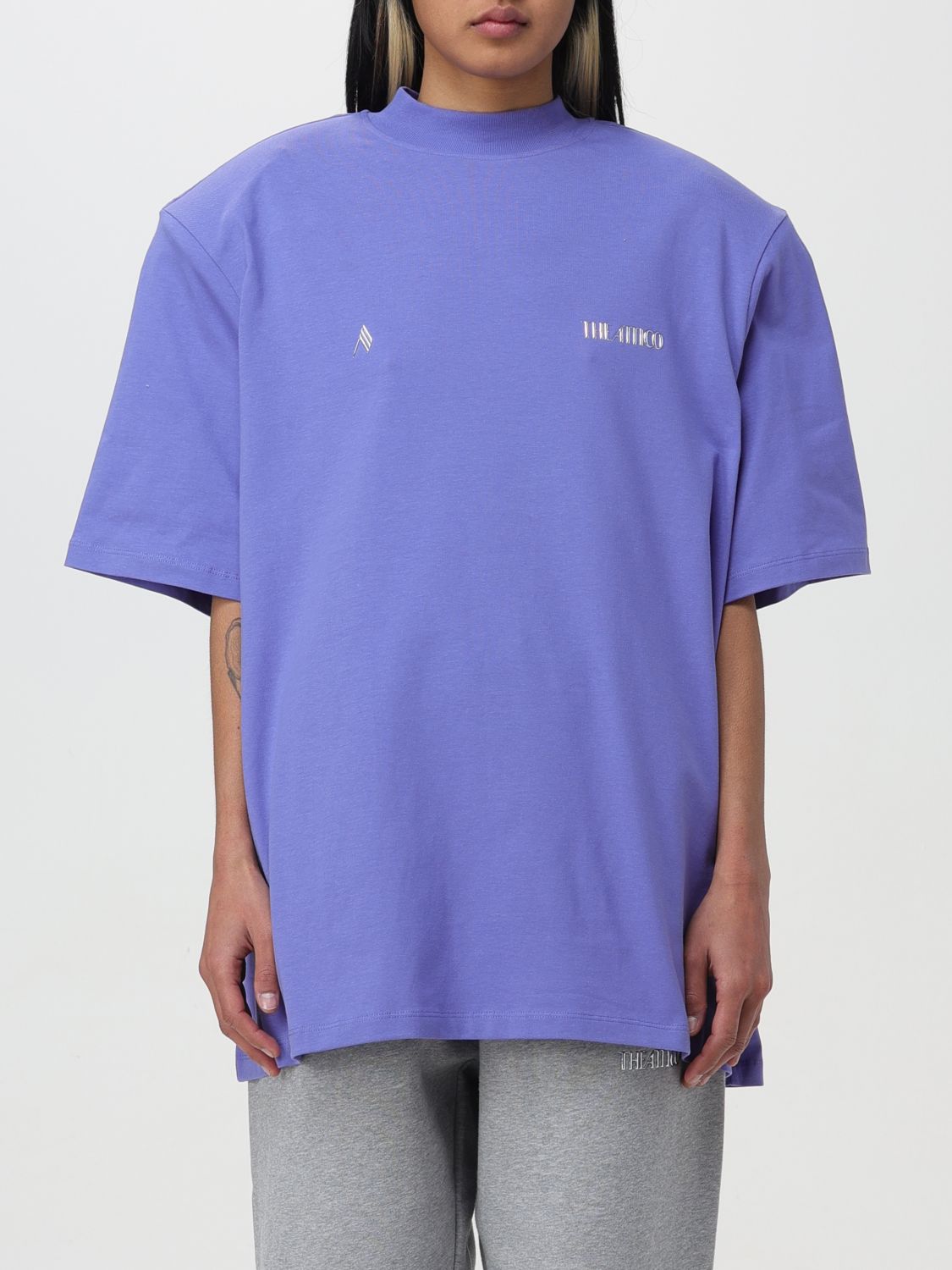Shop Attico T-shirt The  Woman Color Lilac