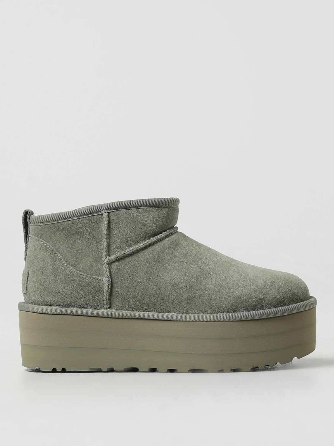 Shop Ugg Flat Ankle Boots  Woman Color Green