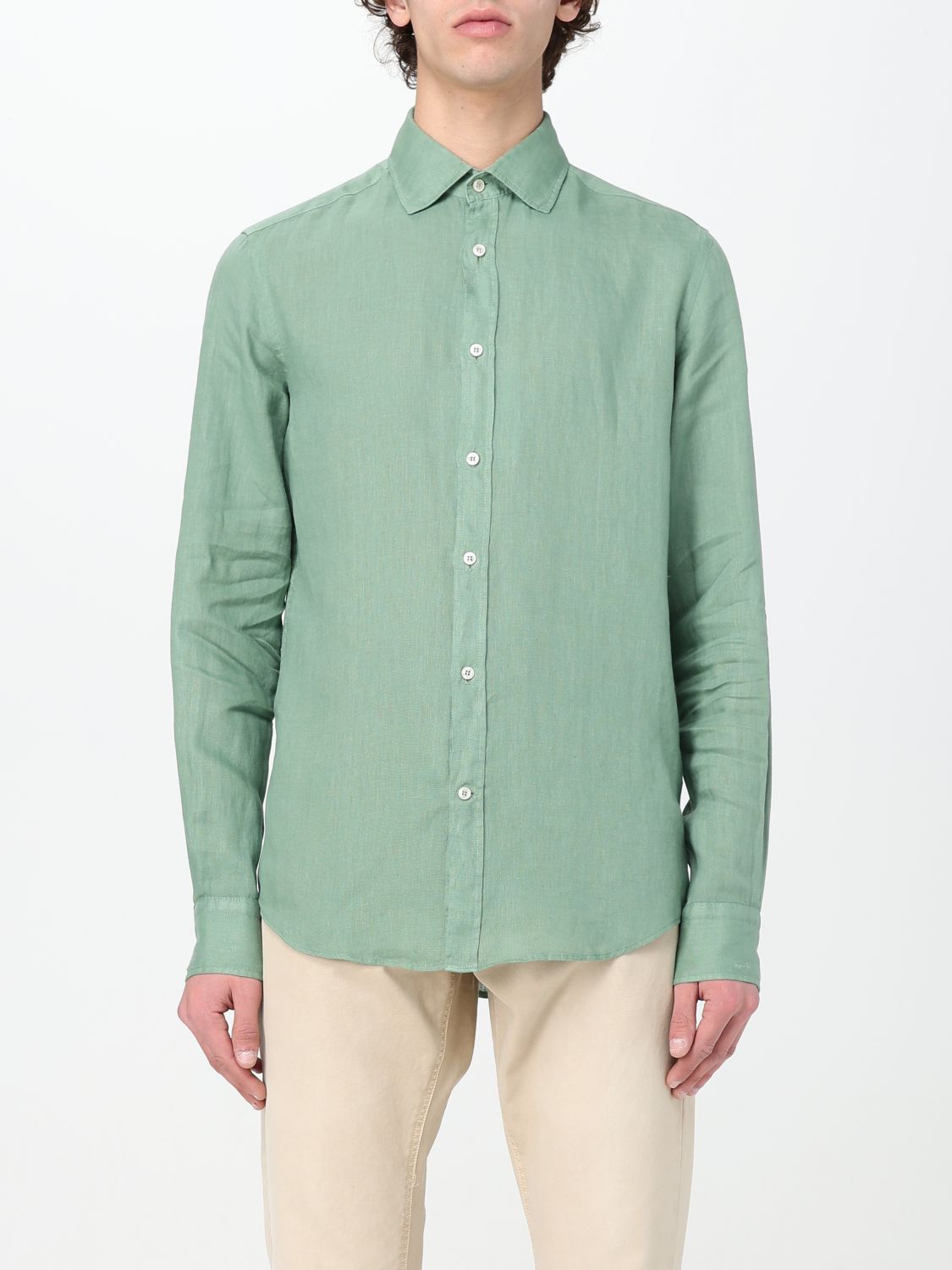 Shop Paul & Shark Shirt  Men Color Green