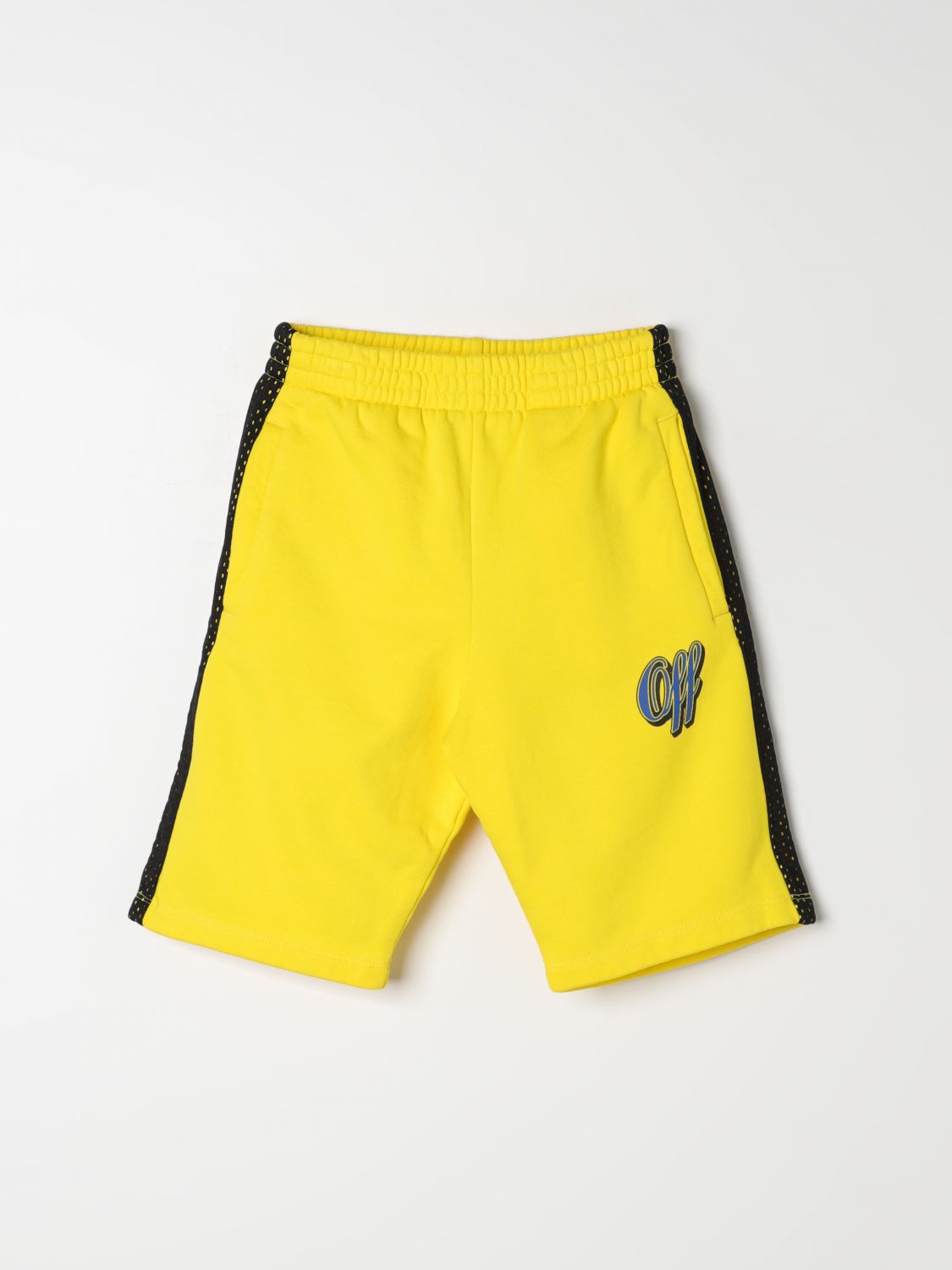 Shop Off-white Shorts  Kids Color Yellow