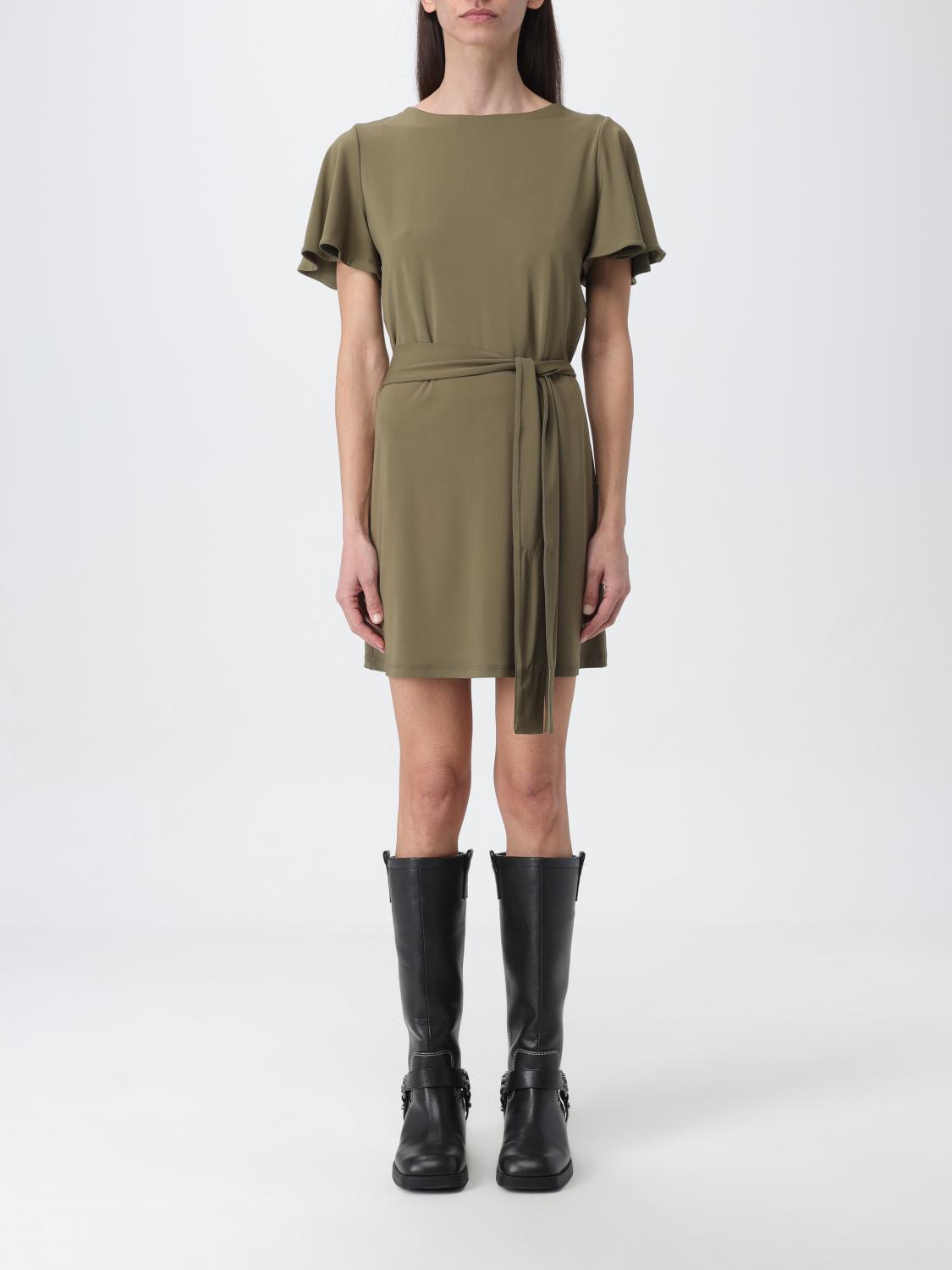 Kaos Dress Woman Color Military In Military