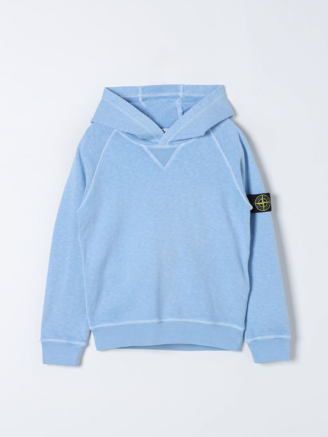 Shop Stone Island Junior Sweater  Kids Color Gnawed Blue