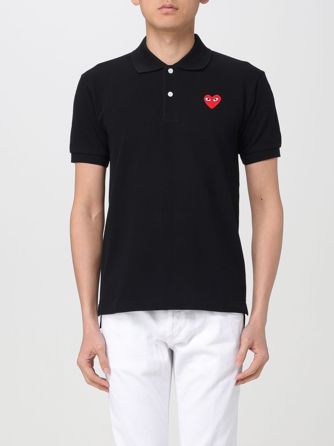 Shop Comme Des Garçons Play Polo Shirt Comme Des Garcons Play Men Color Black