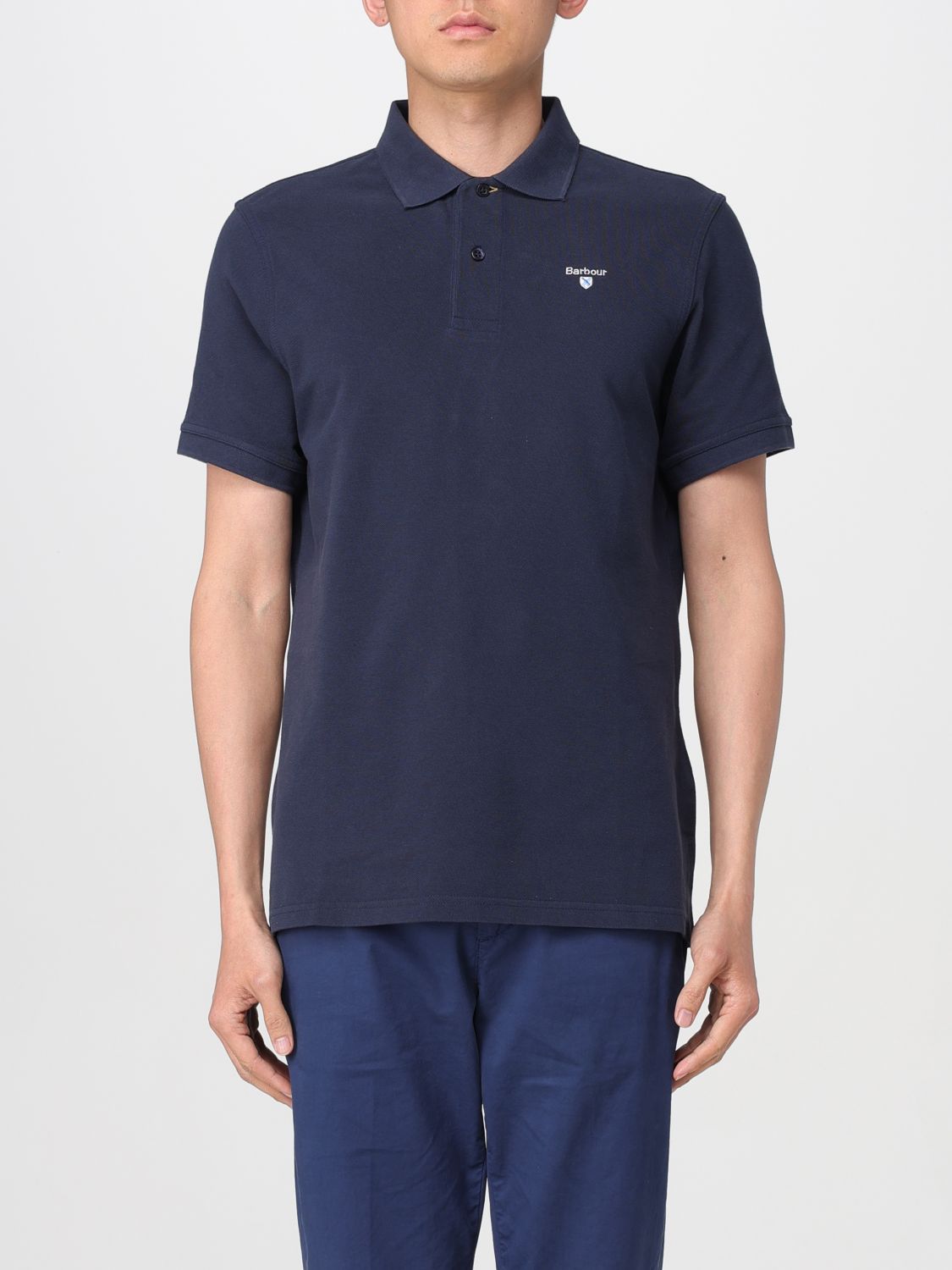 Shop Barbour Polo Shirt  Men Color Blue In Blau