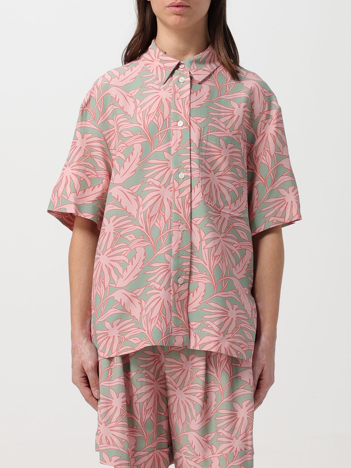 Shop Woolrich Shirt  Woman Color Coral