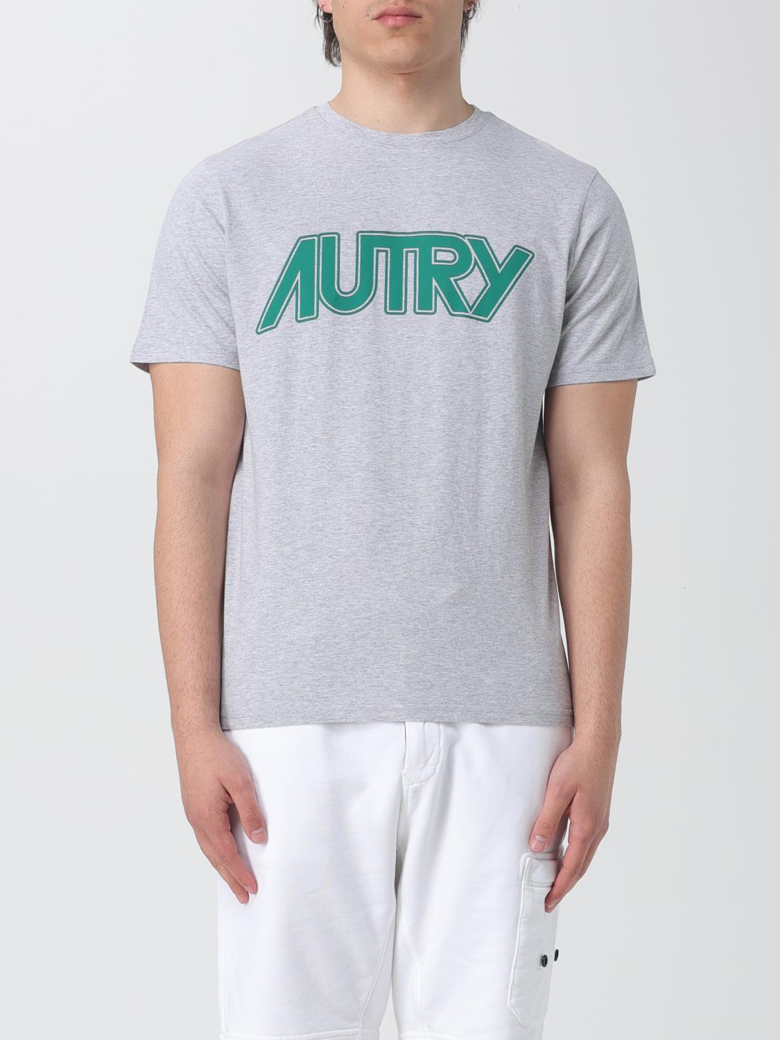 Shop Autry T-shirt  Men Color Grey