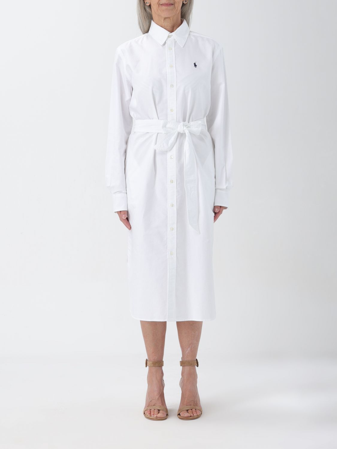 Shop Polo Ralph Lauren Dress  Woman Color White