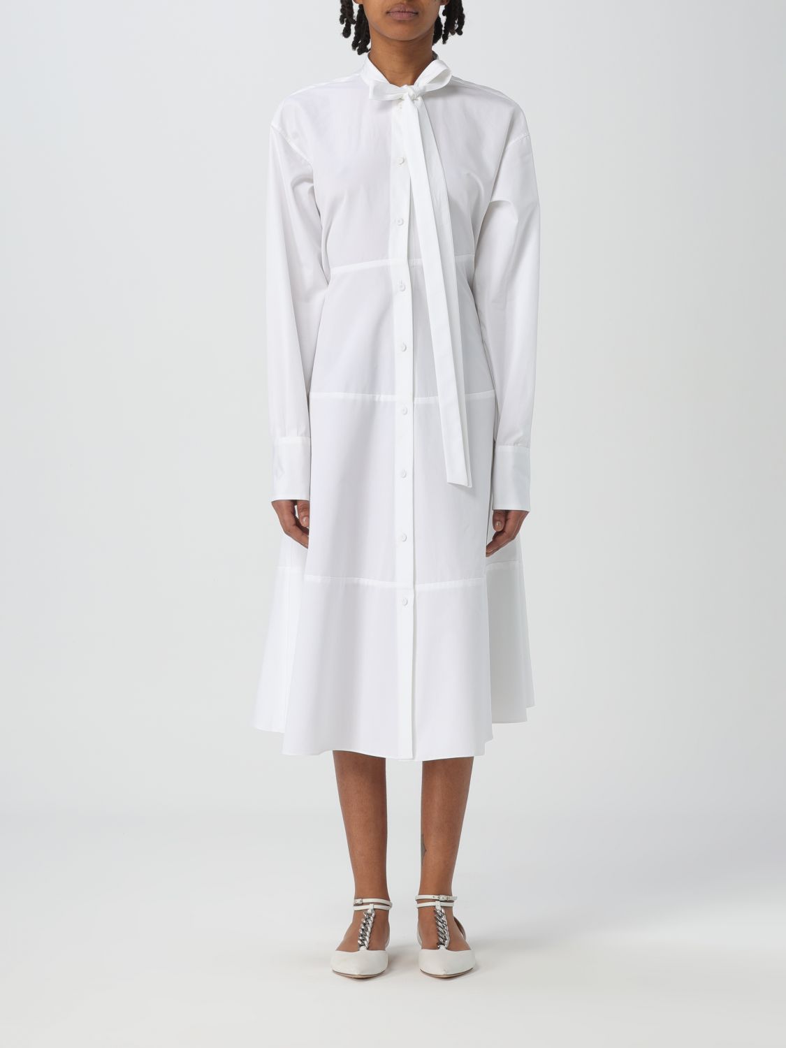 Shop Fabiana Filippi Dress  Woman Color White