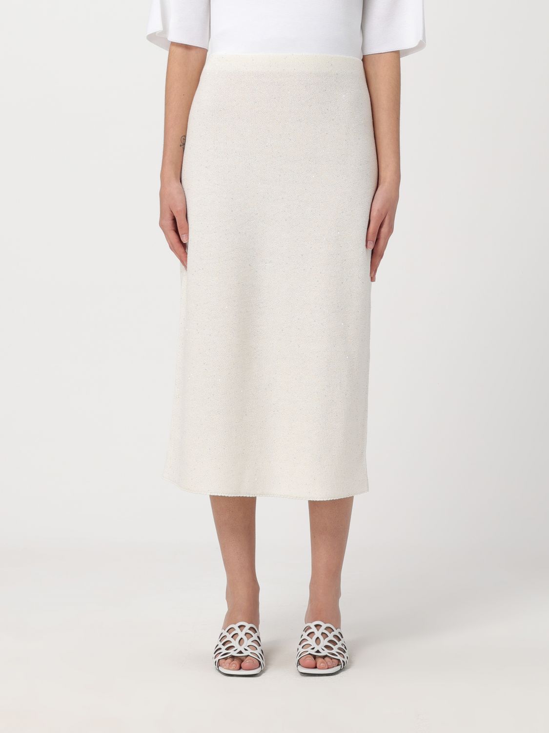 Shop Fabiana Filippi Skirt  Woman Color White