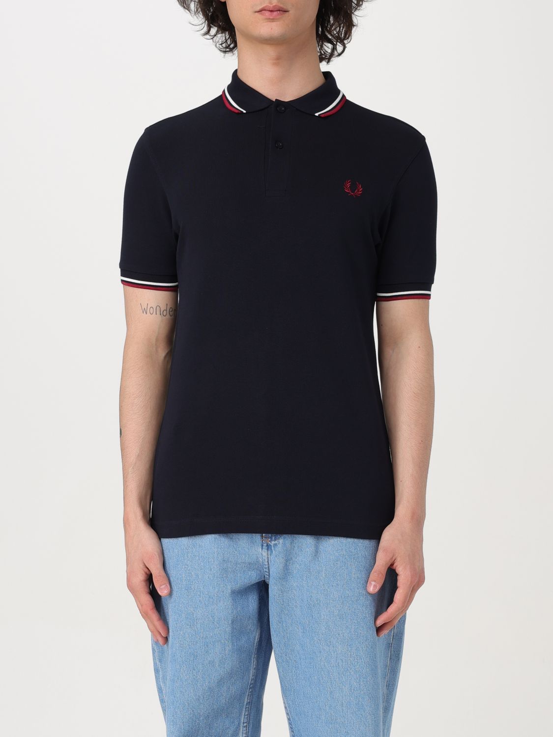 Fred Perry Polo衫  男士 颜色 蓝色 2 In Blue 2