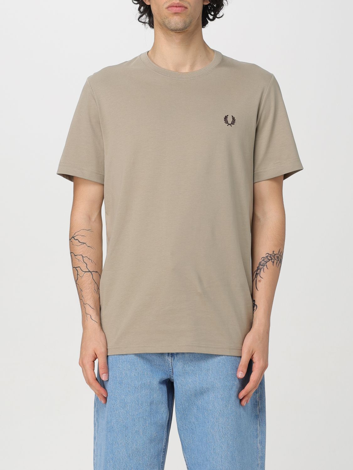 Fred Perry T-shirt  Men Color Grey In Gray
