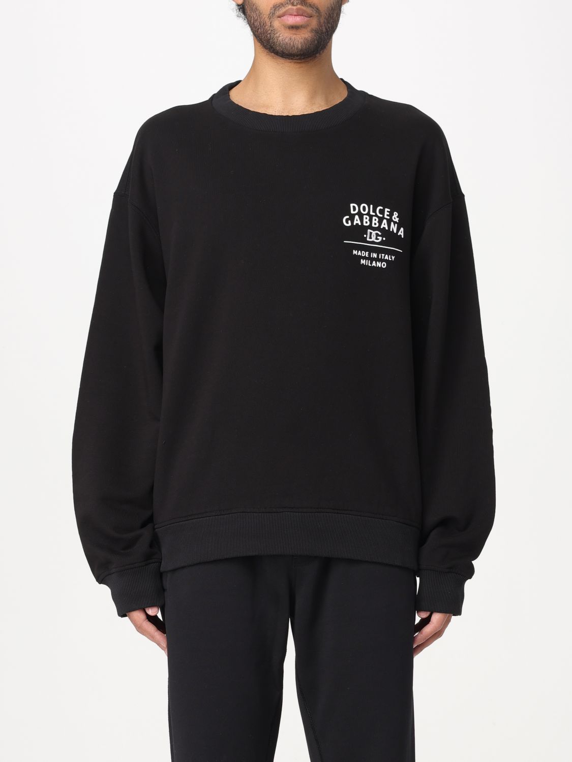 Shop Dolce & Gabbana Sweatshirt  Men Color Black