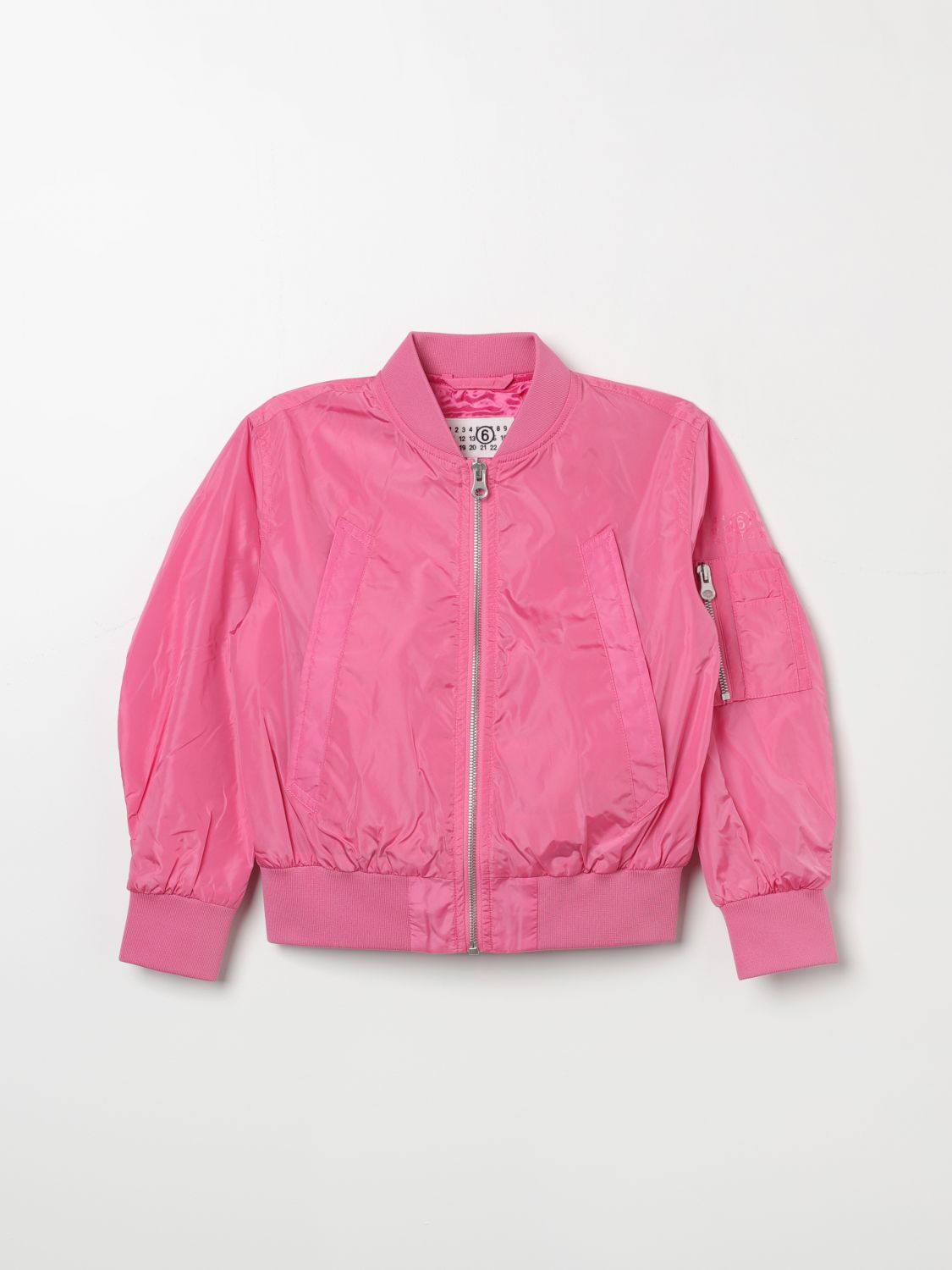 Shop Mm6 Maison Margiela Coat  Kids Color Pink