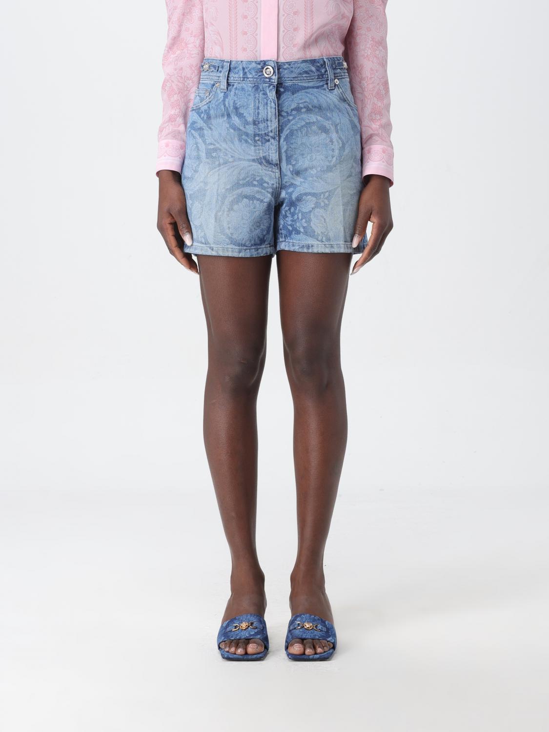 Versace Short  Woman Color Blue In Blue