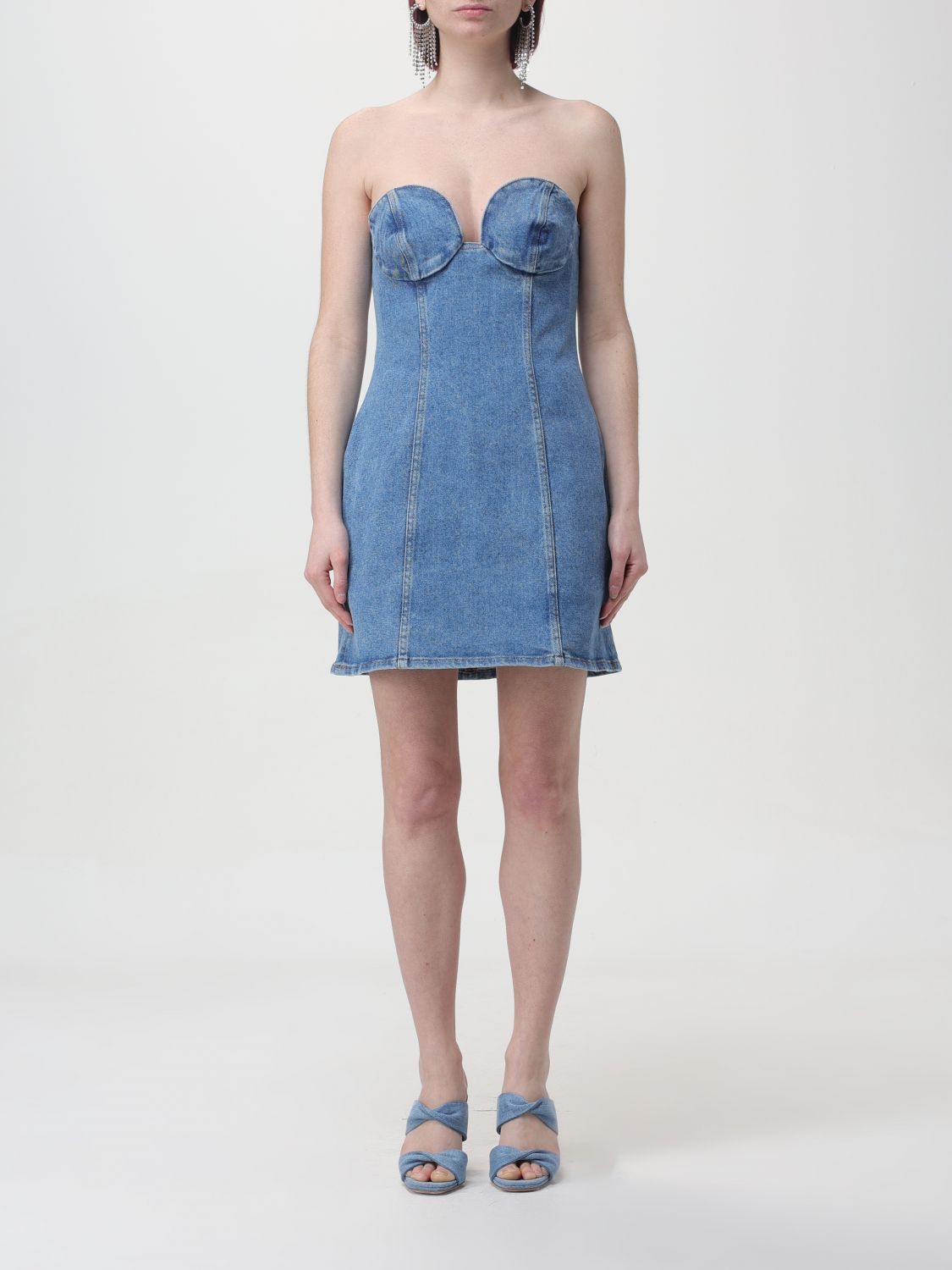 Shop Magda Butrym Dress  Woman Color Blue