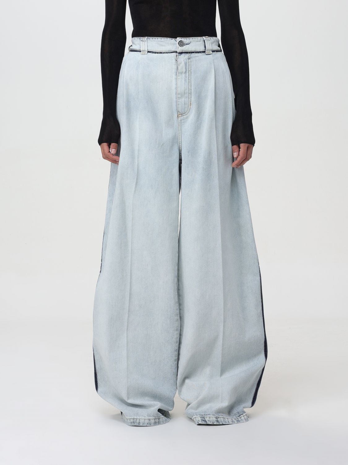 Trousers MAISON MARGIELA Woman colour Denim