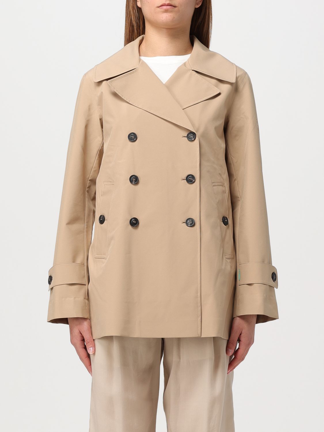 Shop Save The Duck Trench Coat  Woman Color Beige