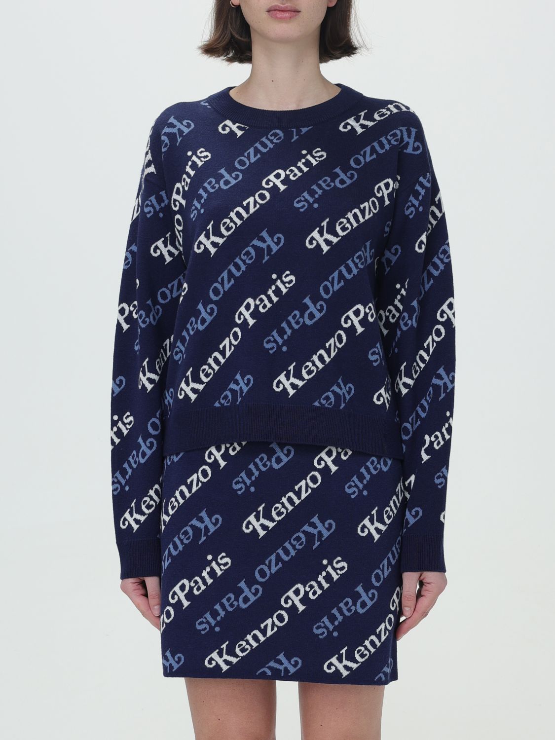 Shop Kenzo Sweater  Woman Color Blue