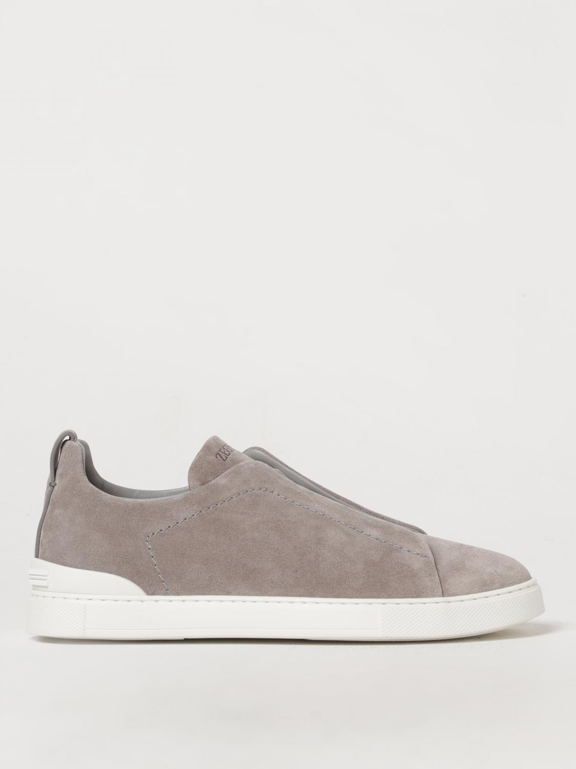Zegna Triple Stitch Shoes In Gray