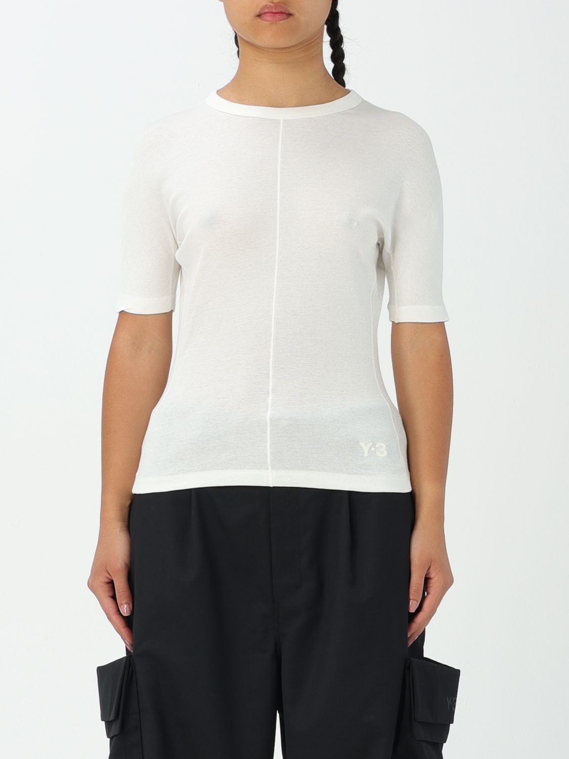 Shop Y-3 T-shirt  Woman Color White