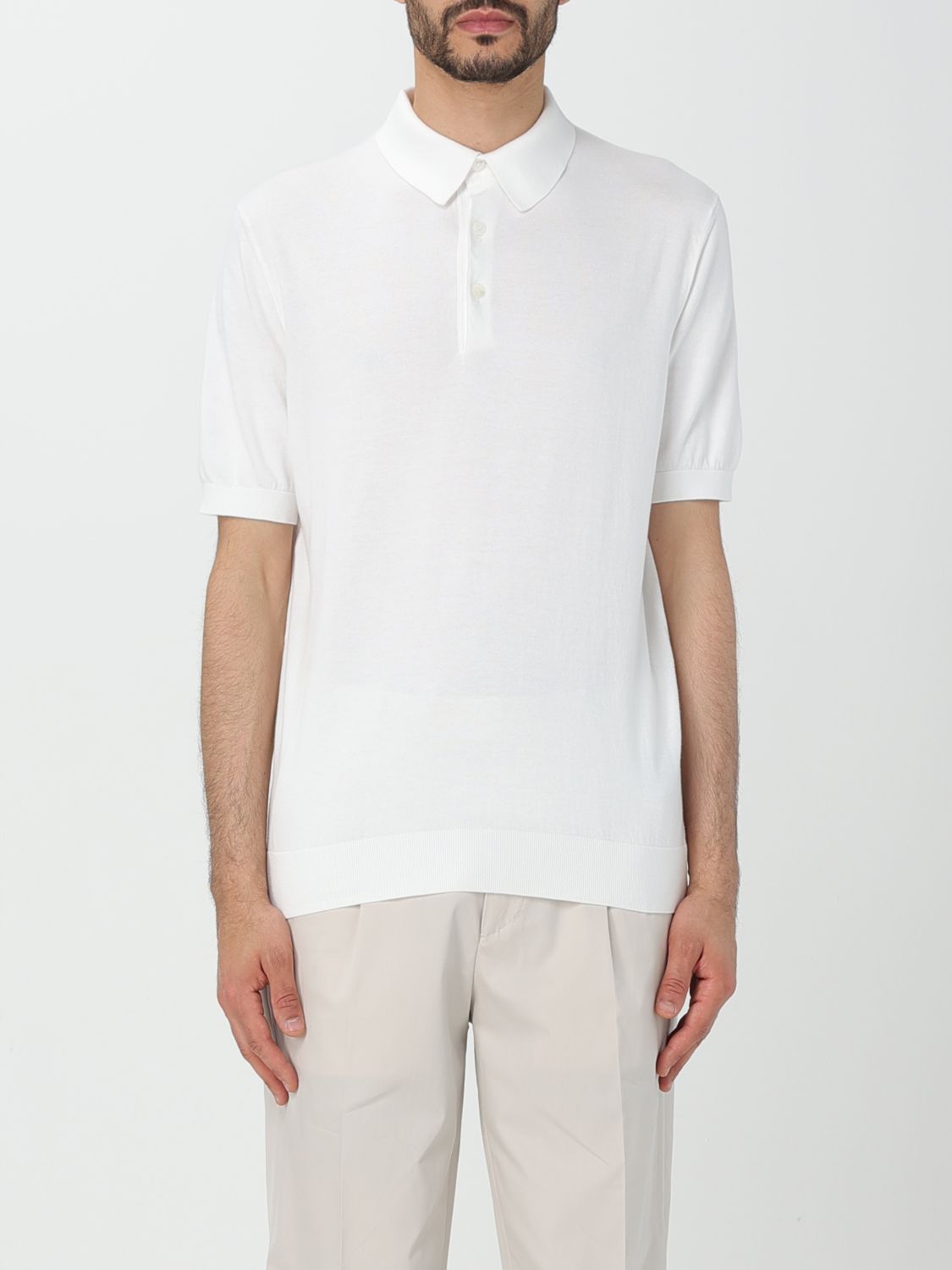 Shop Zegna Polo Shirt  Men Color White