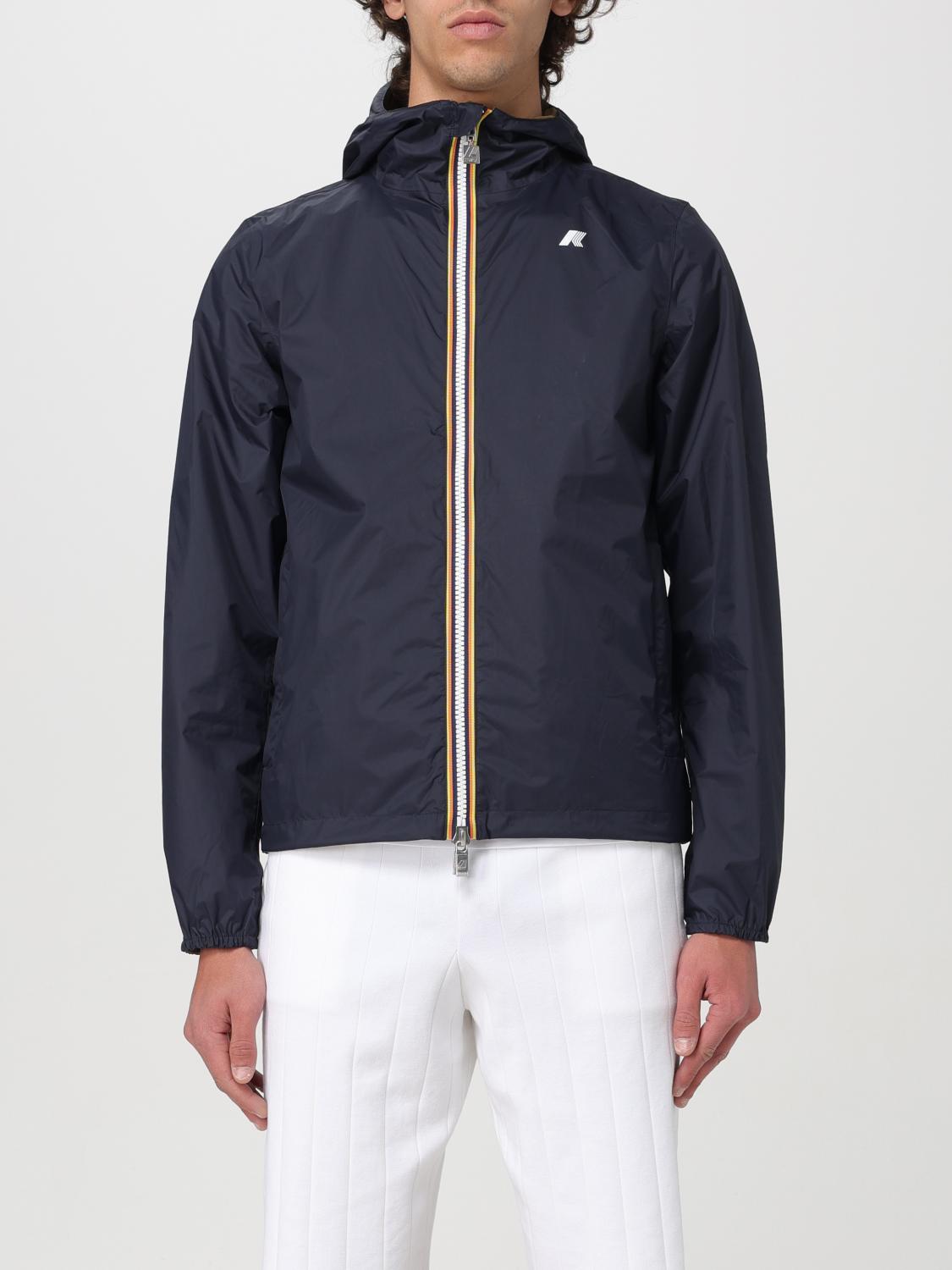 Shop K-way Jacket  Men Color Blue 3