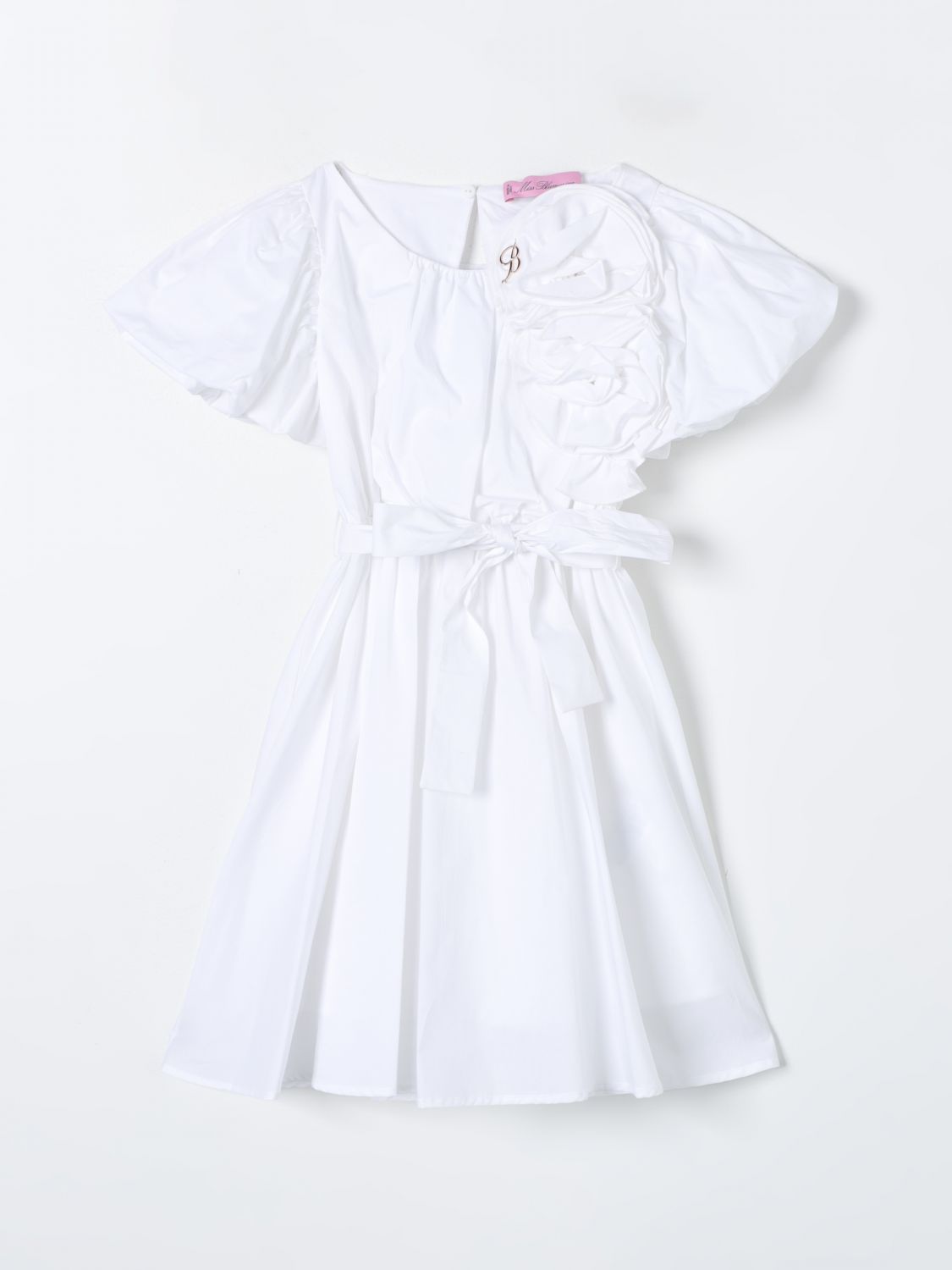 Shop Miss Blumarine Dress  Kids Color White