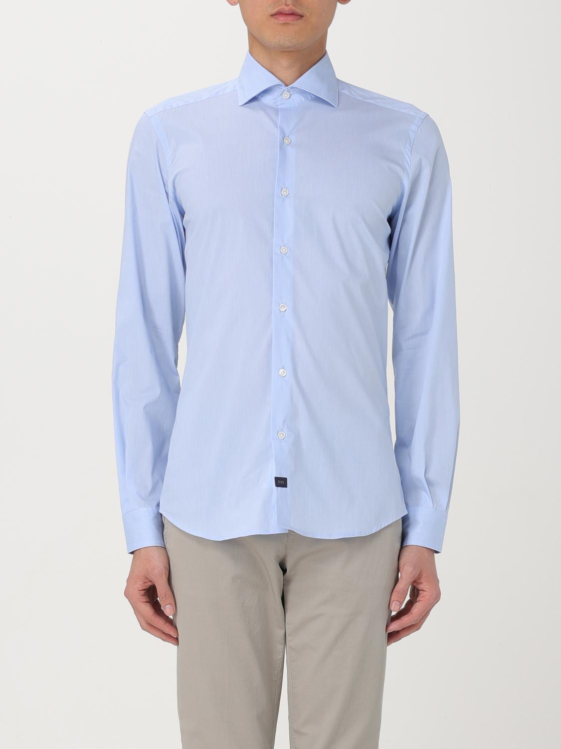 Fay Shirt  Men Color Gnawed Blue In Gnawed Blue