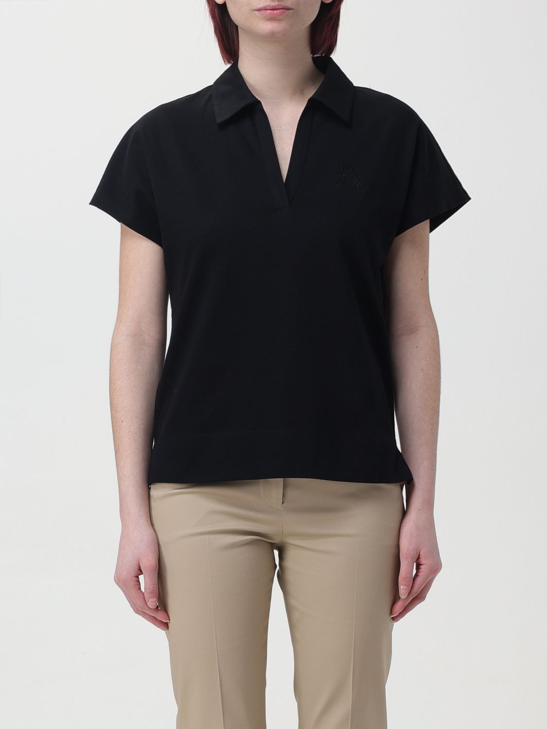Shop Fay Polo Shirt  Woman Color Black