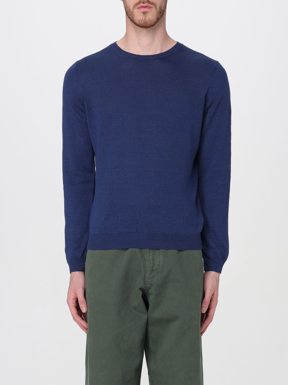 Shop Fay Sweater  Men Color Blue In 蓝色