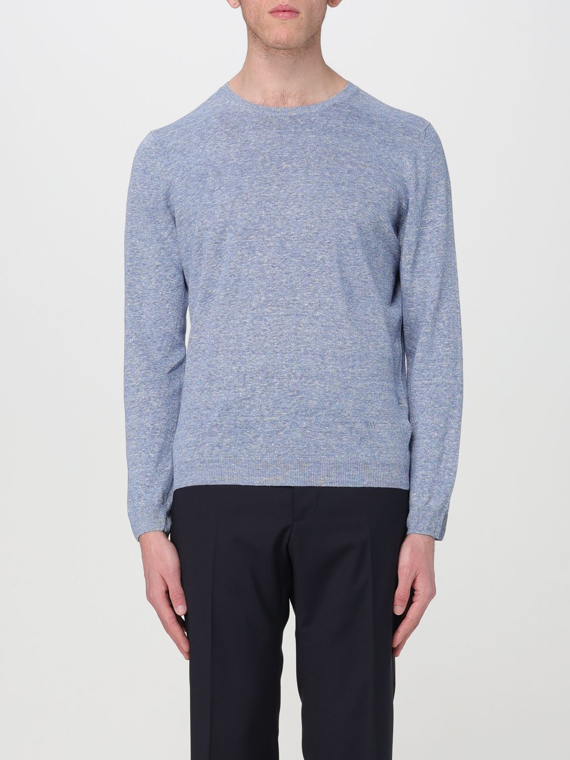 Shop Fay Sweater  Men Color Gnawed Blue