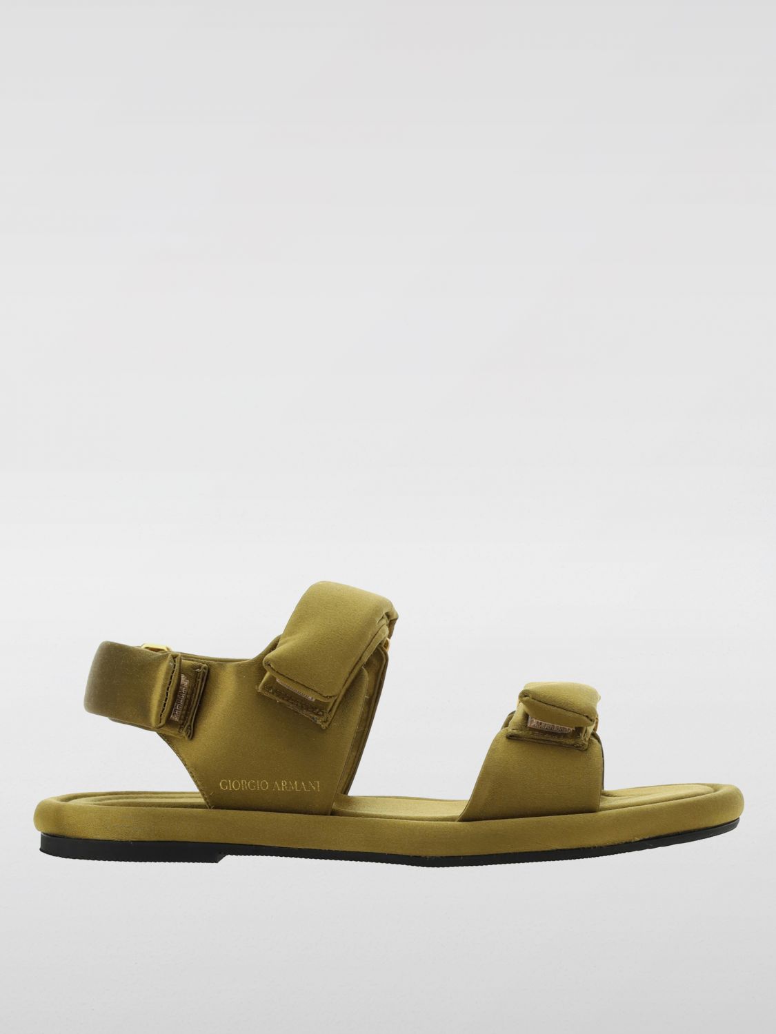 Giorgio Armani Flat Sandals  Woman Color Gold In Green