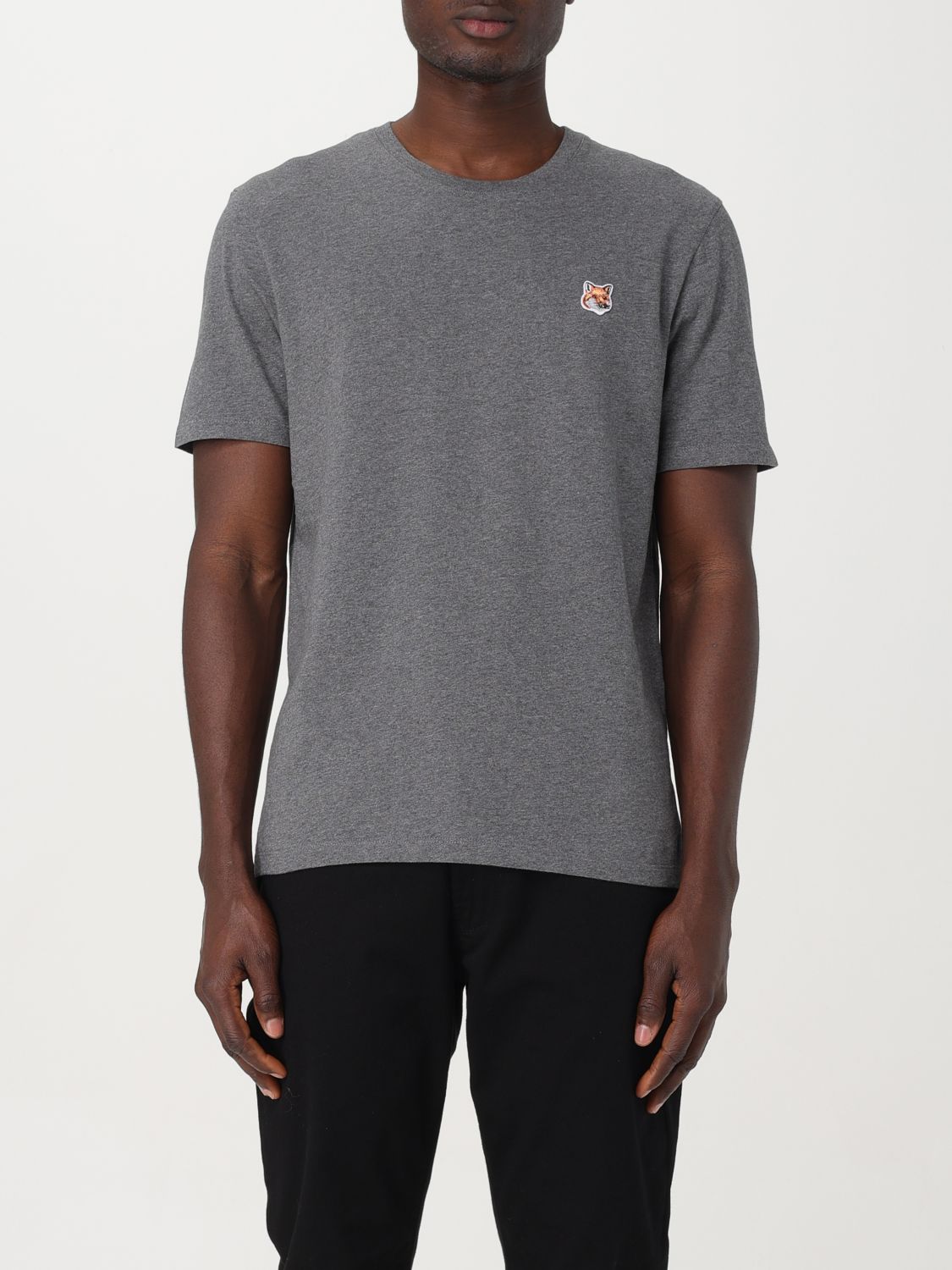 Shop Maison Kitsuné T-shirt  Men Color Grey