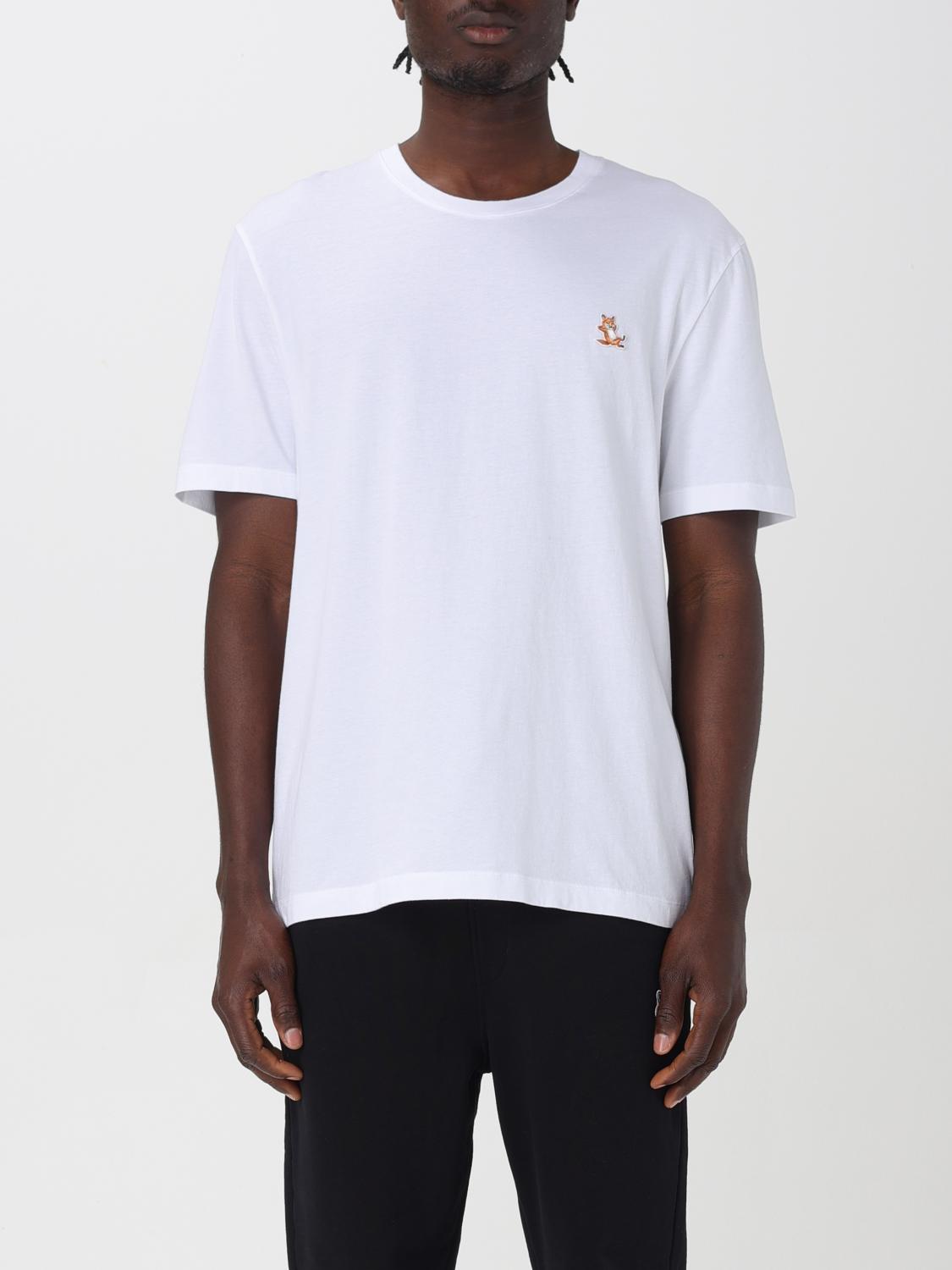 Shop Maison Kitsuné T-shirt  Men Color White