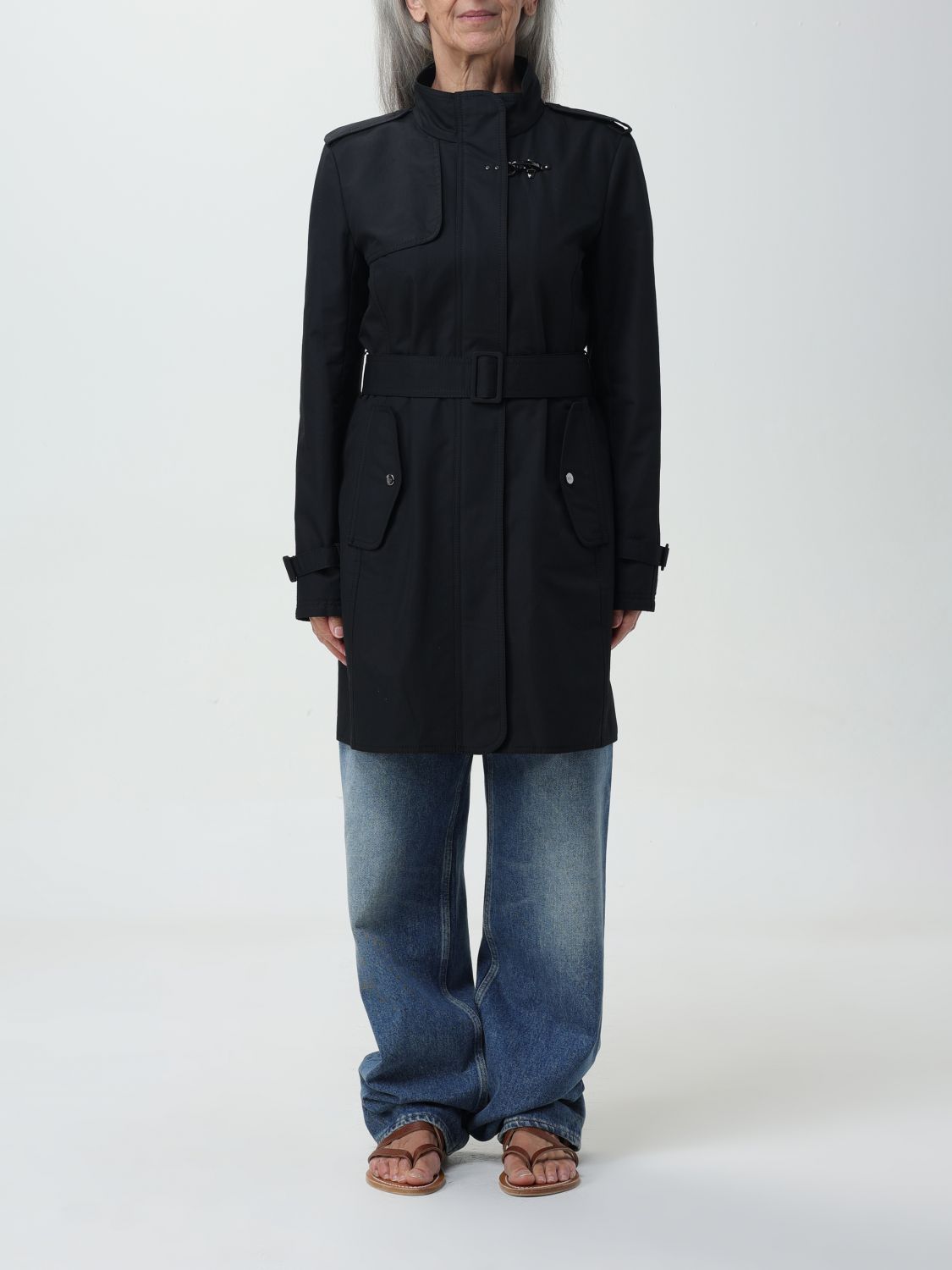 Shop Fay Trench Coat  Woman Color Black