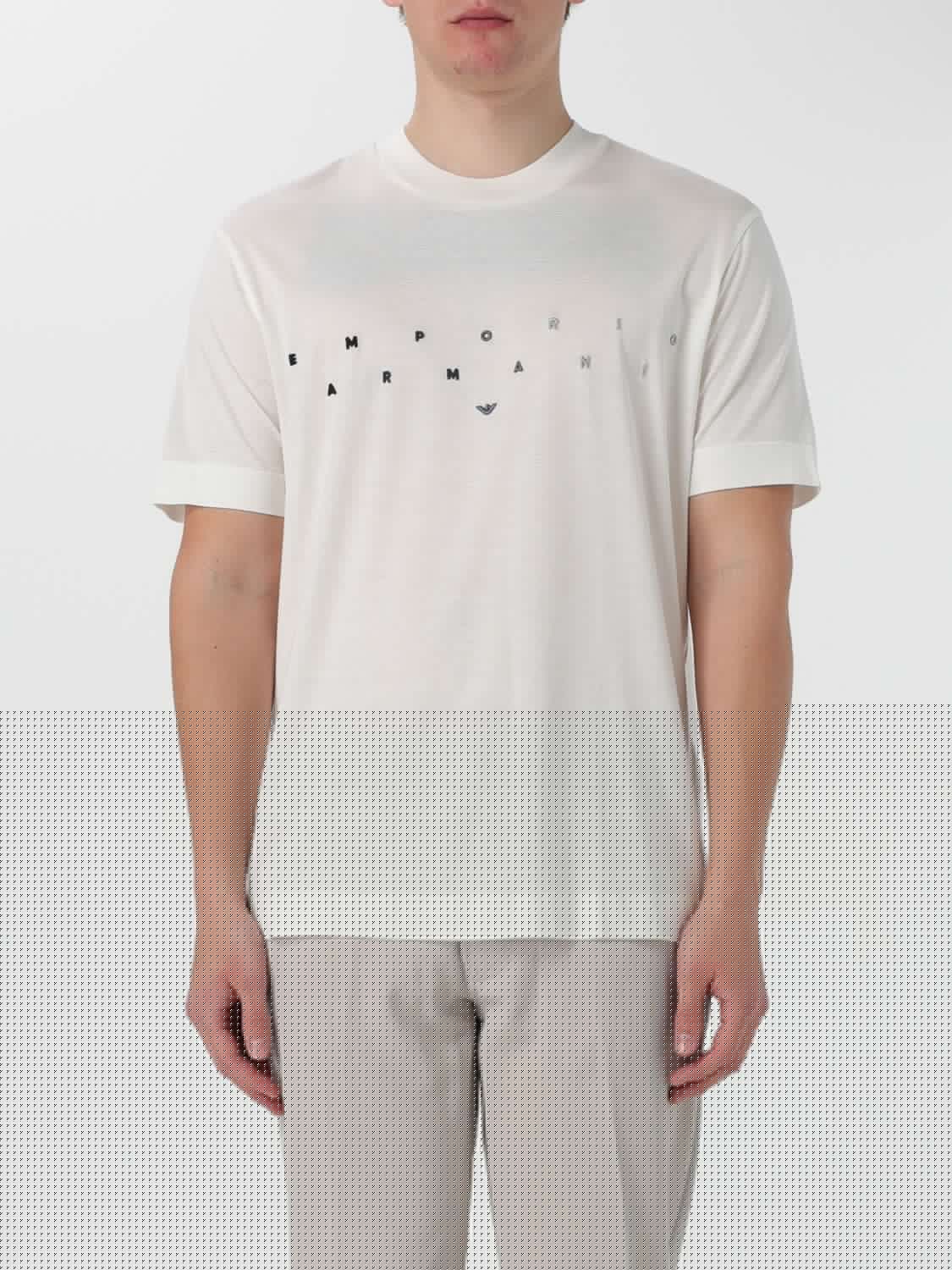 T-shirt con logo lettering Emporio Armani