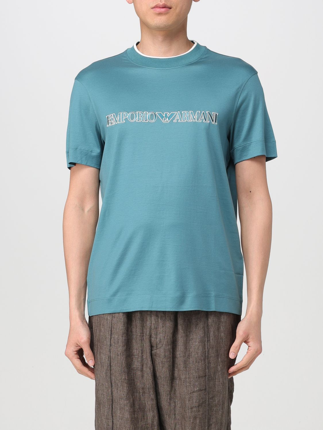 Emporio Armani T-shirt  Men Color Gnawed Blue