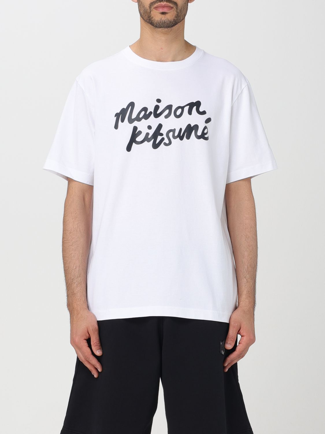 Shop Maison Kitsuné T-shirt  Men Color White
