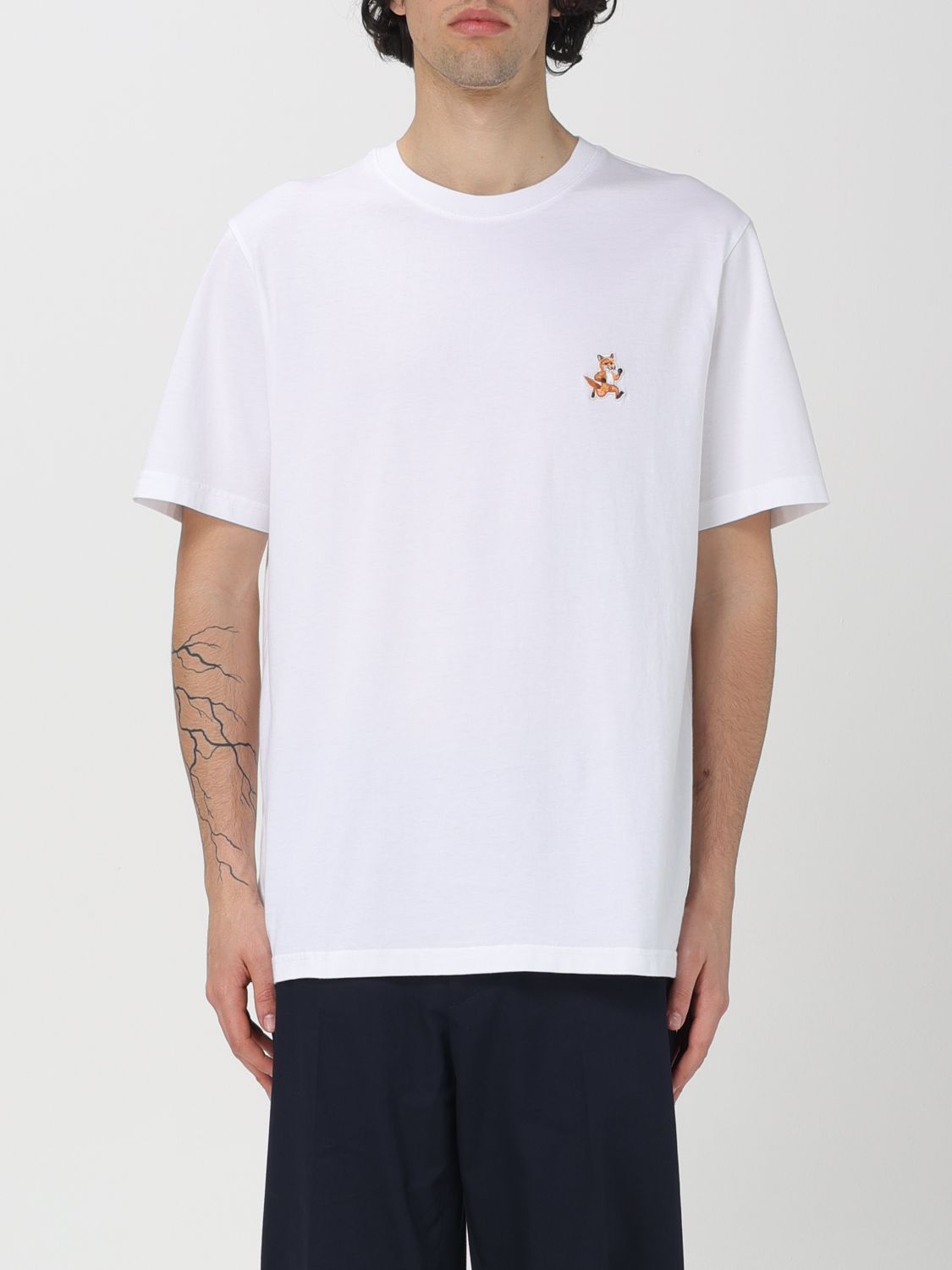 Maison Kitsuné T-shirt With Mini Logo In 白色