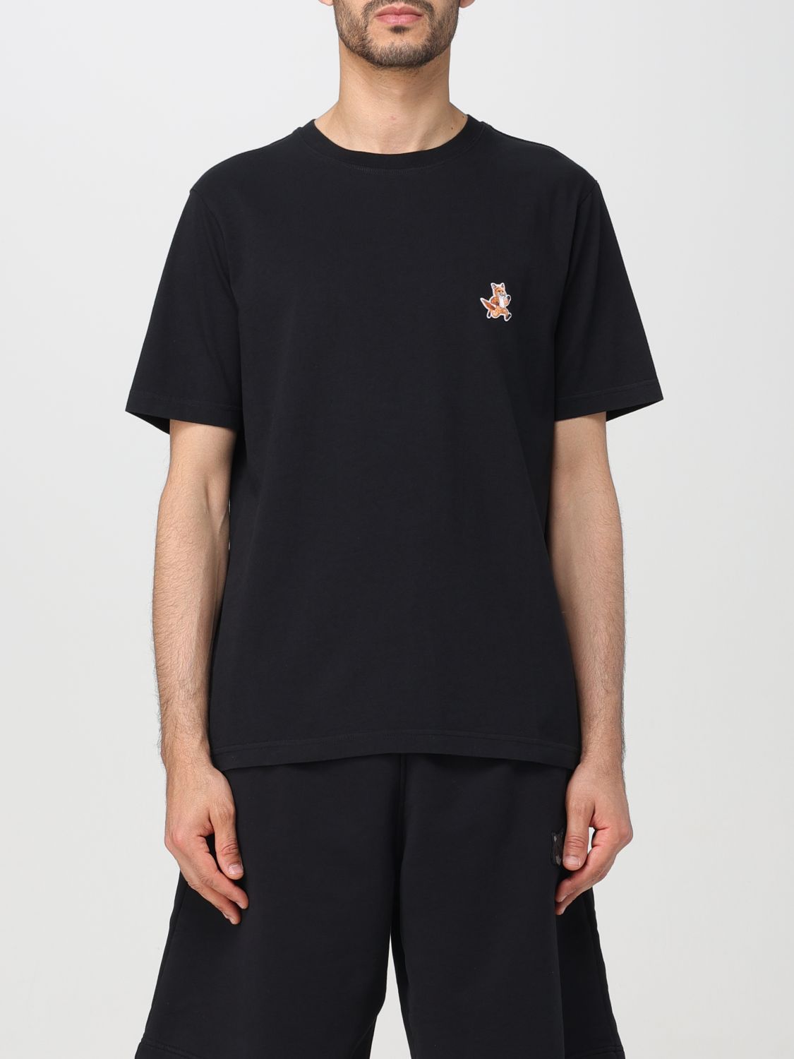 Shop Maison Kitsuné T-shirt With Mini Logo In Black
