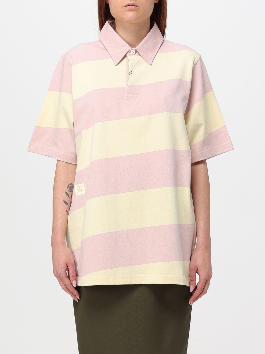 Shop Burberry Polo Shirt  Woman Color Natural