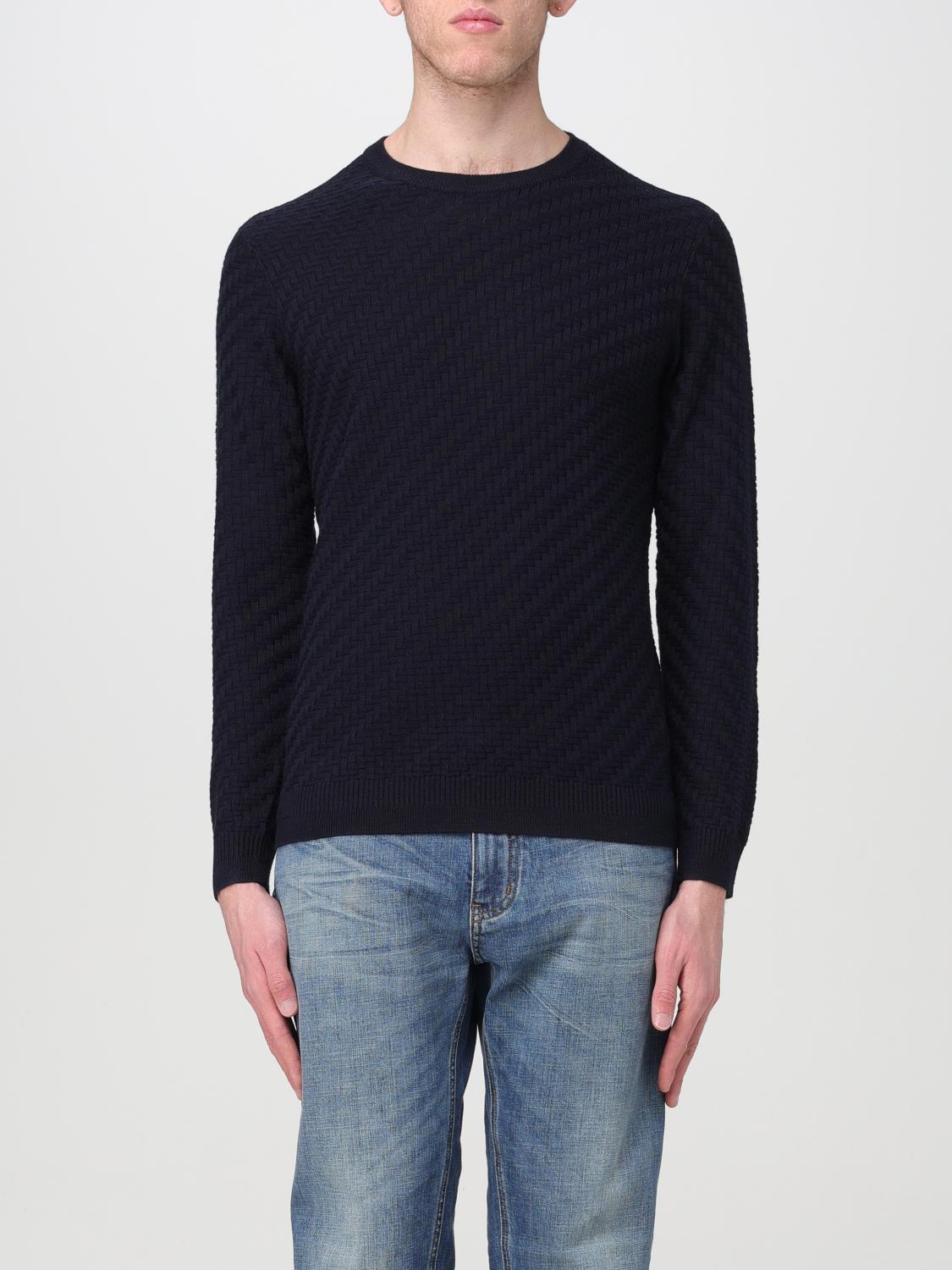 Emporio Armani Sweater Men Color Blue In Blue