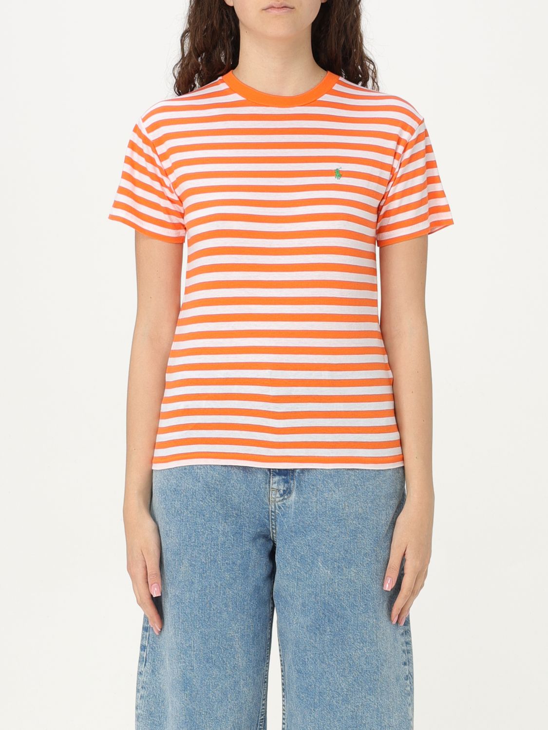 Shop Polo Ralph Lauren T-shirt  Woman Color Orange