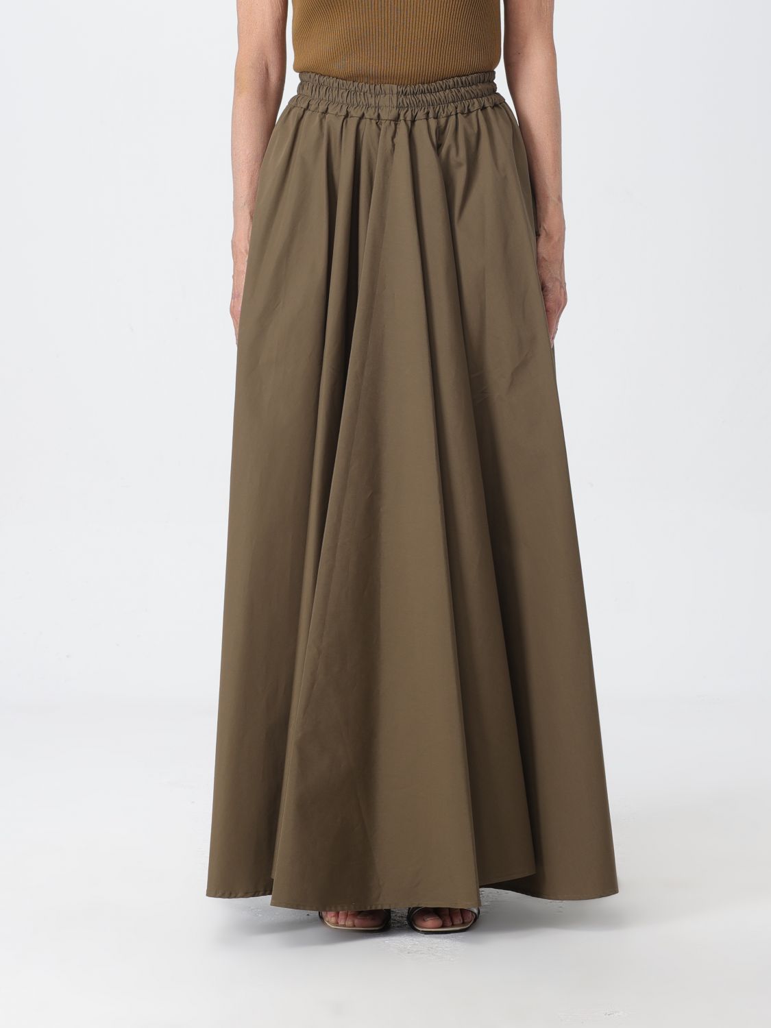 Shop Aspesi Skirt  Woman Color Green