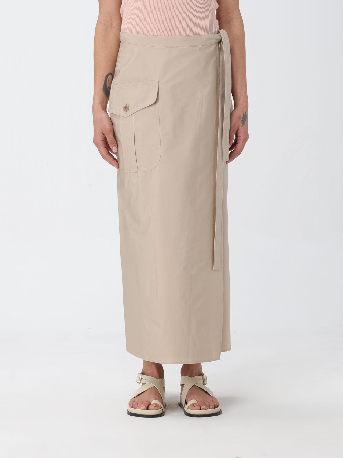 Shop Aspesi Skirt  Woman Color Beige